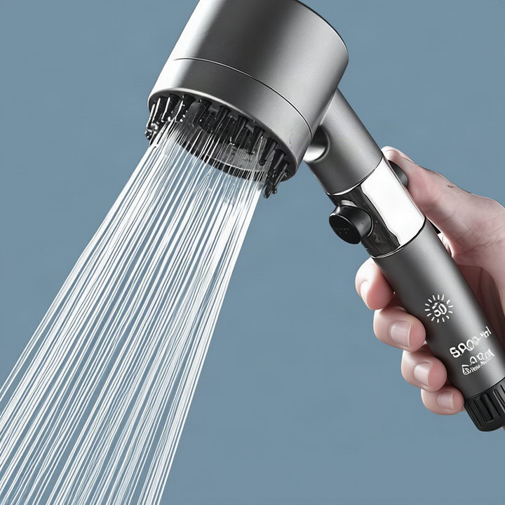 Showerhead with massage function and LED lighting