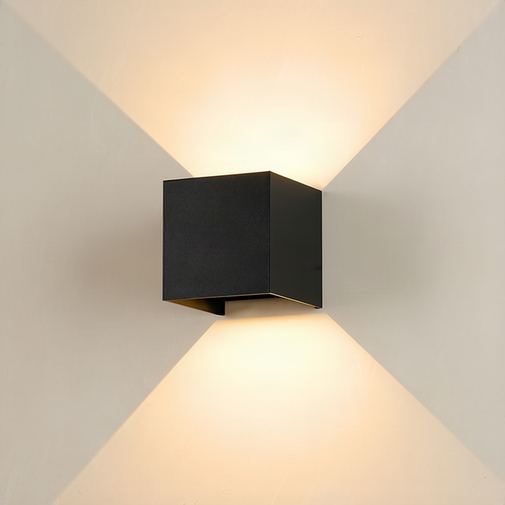 LED wall light, dimmable, with touch control