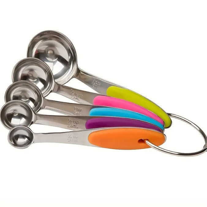 Stainless steel measuring spoon and cup set, 6-piece
