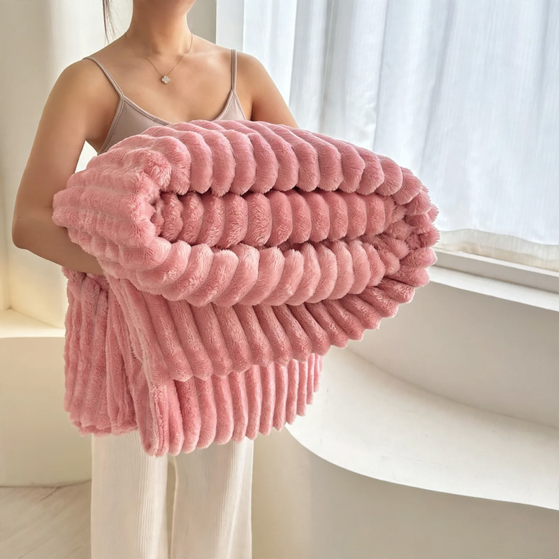 Fleece wool blanket, 800–1000 g, four seasons