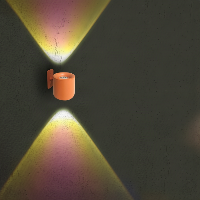 LED wall lamp with remote control and color selection
