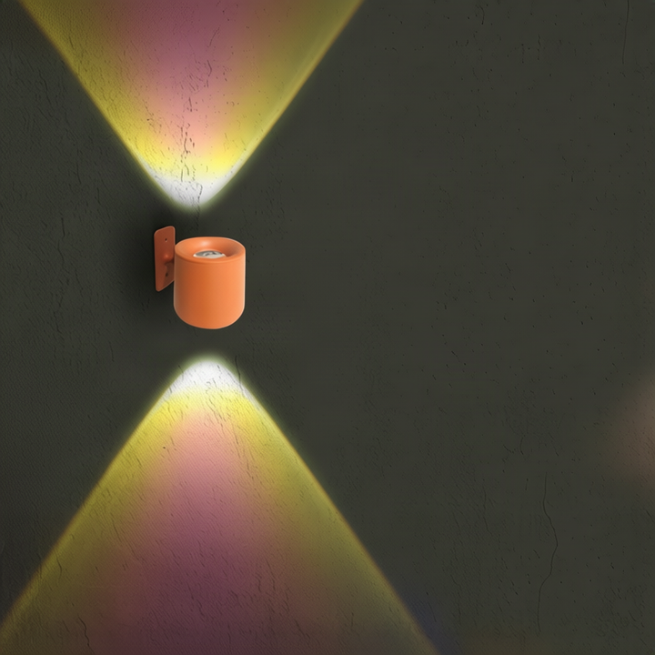 LED wall lamp with remote control and color selection