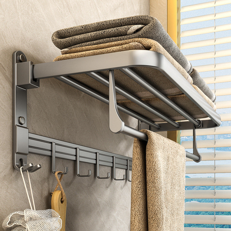 Aluminum towel holder, foldable