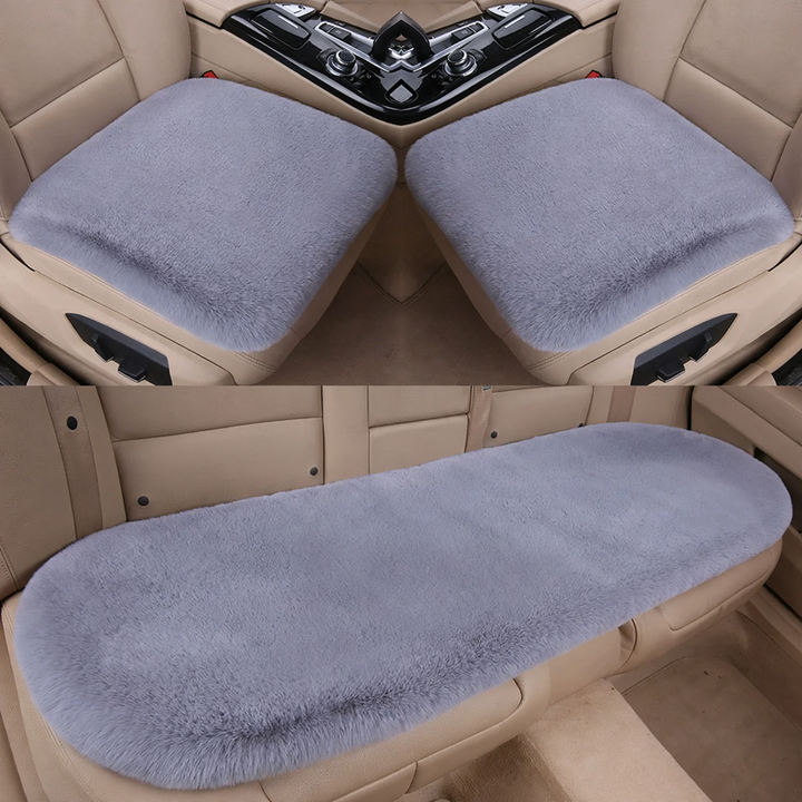 Plush car seat cushion, winter version