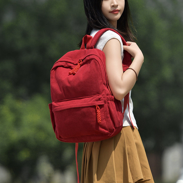 Cord backpack for university and travel