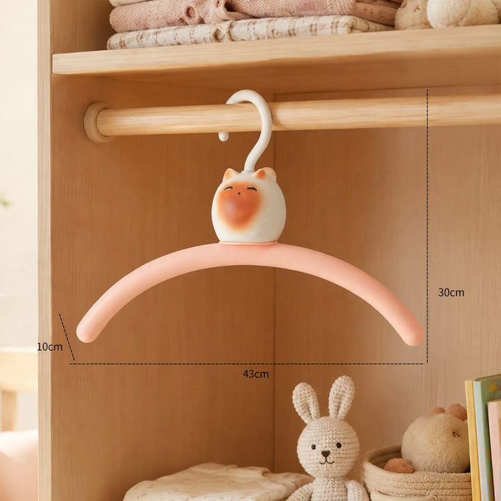 Cat clothes hanger, curved, non-slip