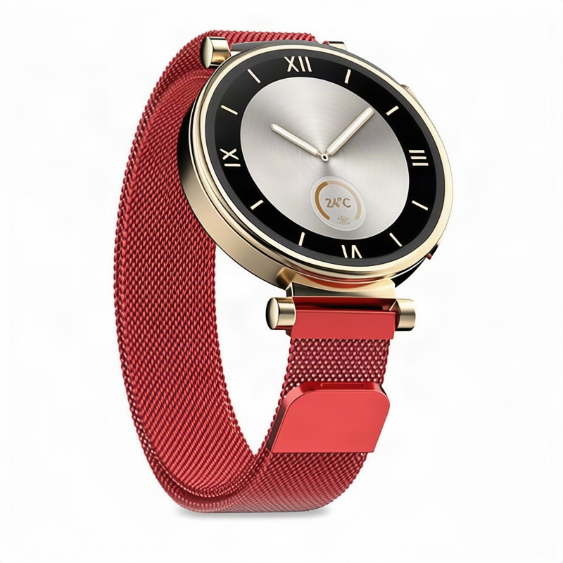Black luxury band for ultrathin smartwatch