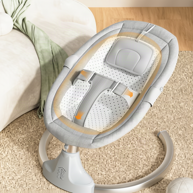 Baby bouncer with music and toys, from birth