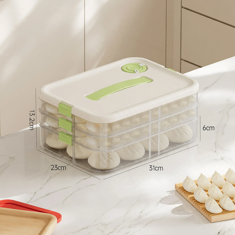 Large storage box for frozen dumplings