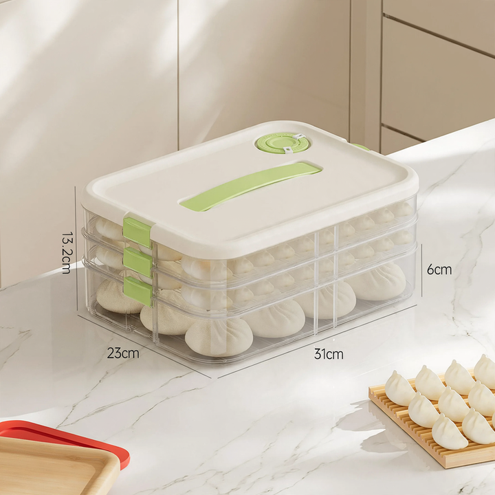 Large storage box for frozen dumplings