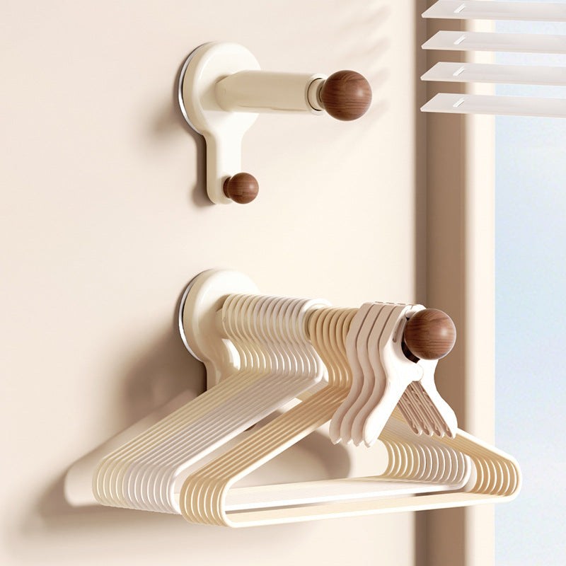 Extendable clothes rail, wall-mounted, without drilling