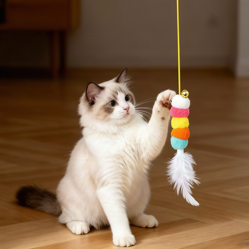 Cat toy with mint and crinkly paper