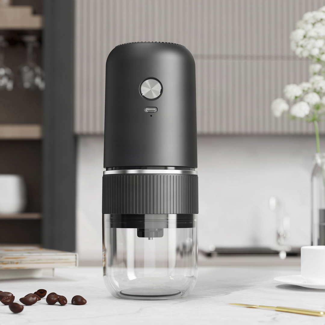 Manual coffee grinder made of stainless steel
