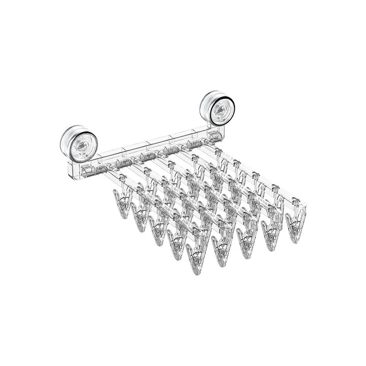Clothes drying rack with suction cup, foldable, model YM.7002