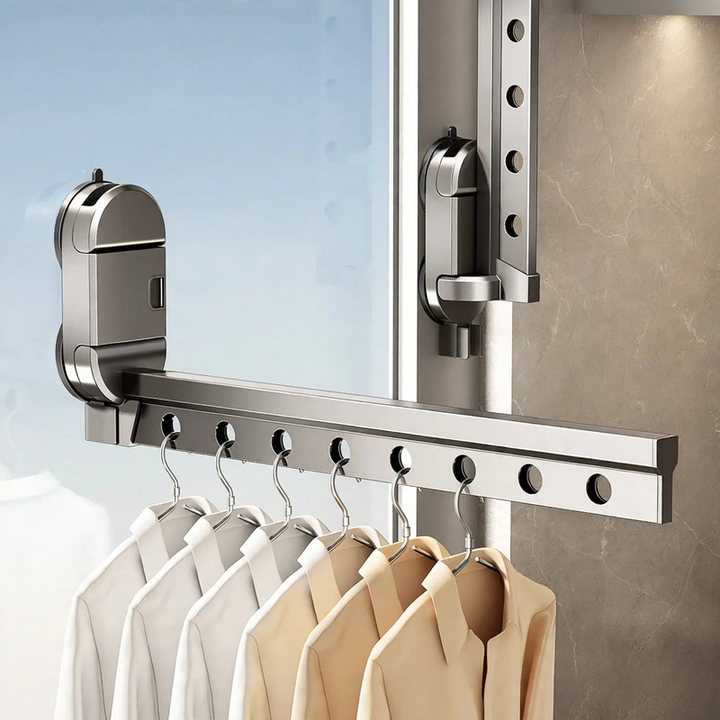 Hanging drying rack with suction cup, aluminum