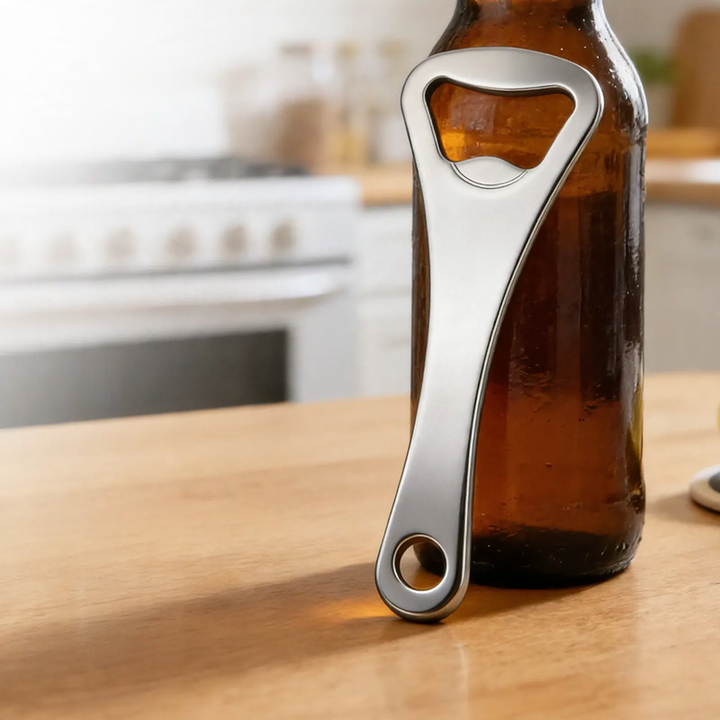 Steel bottle opener, portable