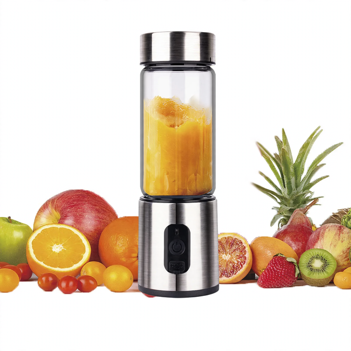 Portable juicer made of borosilicate glass, 400 ml