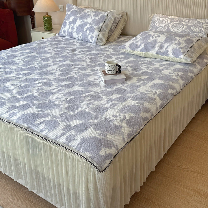 Cooling mat ice silk with pillow covers