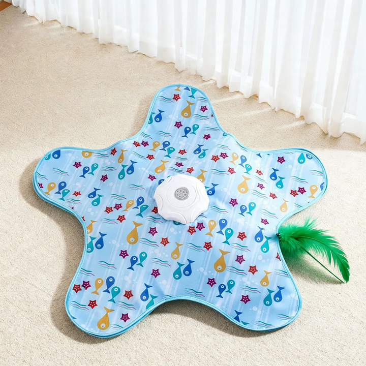 Electric cat toy with rotating disc