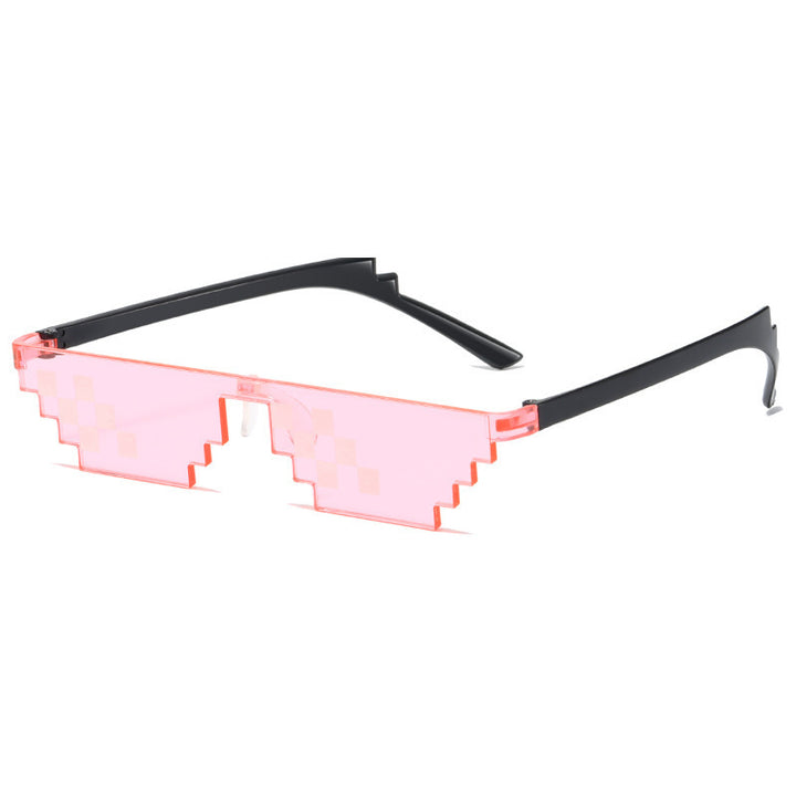 Pixel glasses with geometric pattern