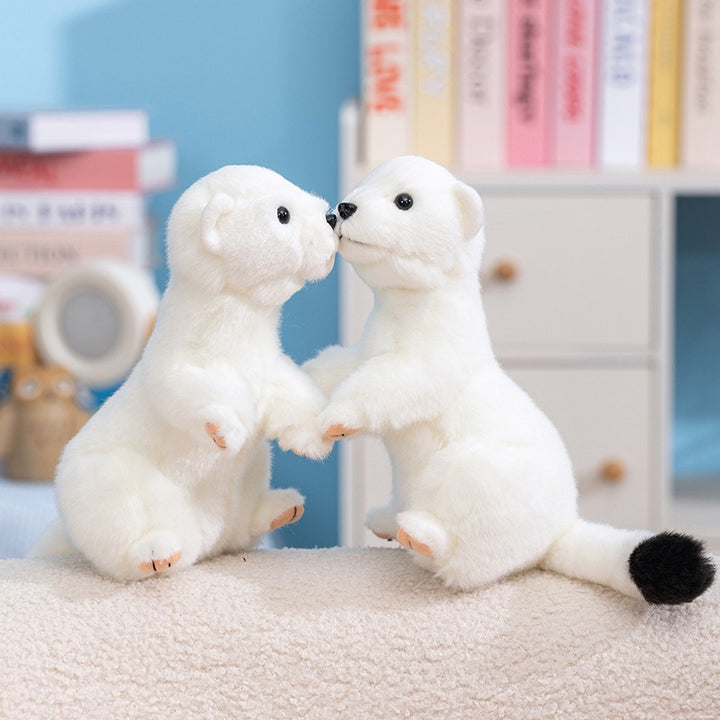 Stuffed Animal Weasel, white