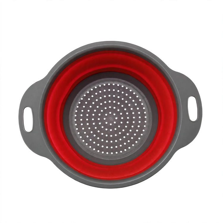 Folding vegetable bowl with strainer