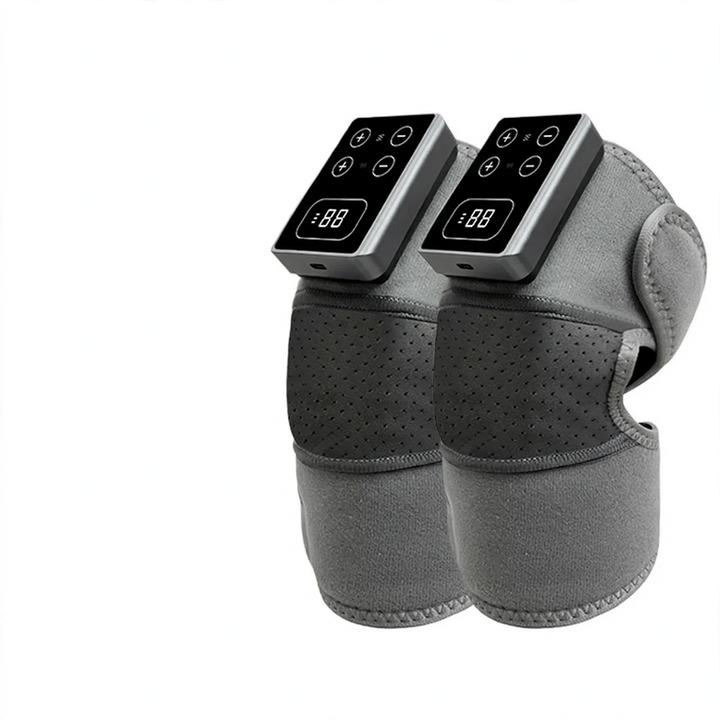 Heating knee brace with vibration massage