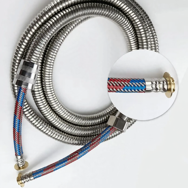 Stainless steel shower hose, 150–200 cm
