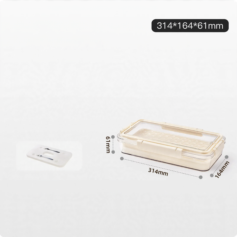 Portable fresh-keeping box with drip tray