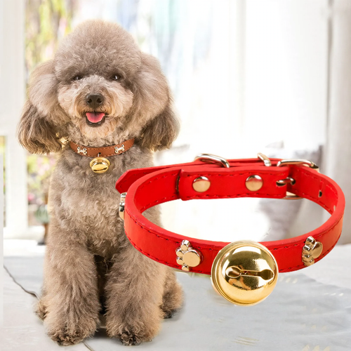 Adjustable pet collar with bell