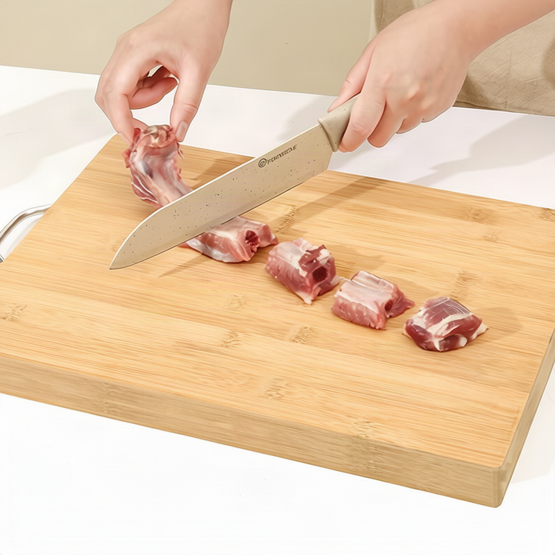 Bamboo cutting board, double-sided, non-slip