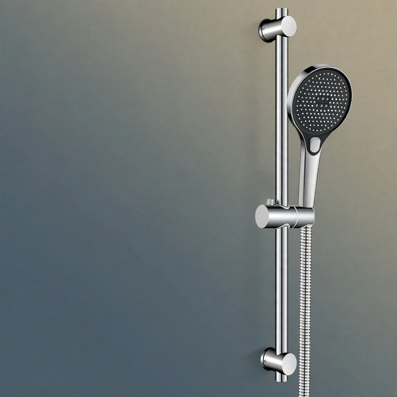 Stainless steel shower rod with height adjustment, model HX-A-818