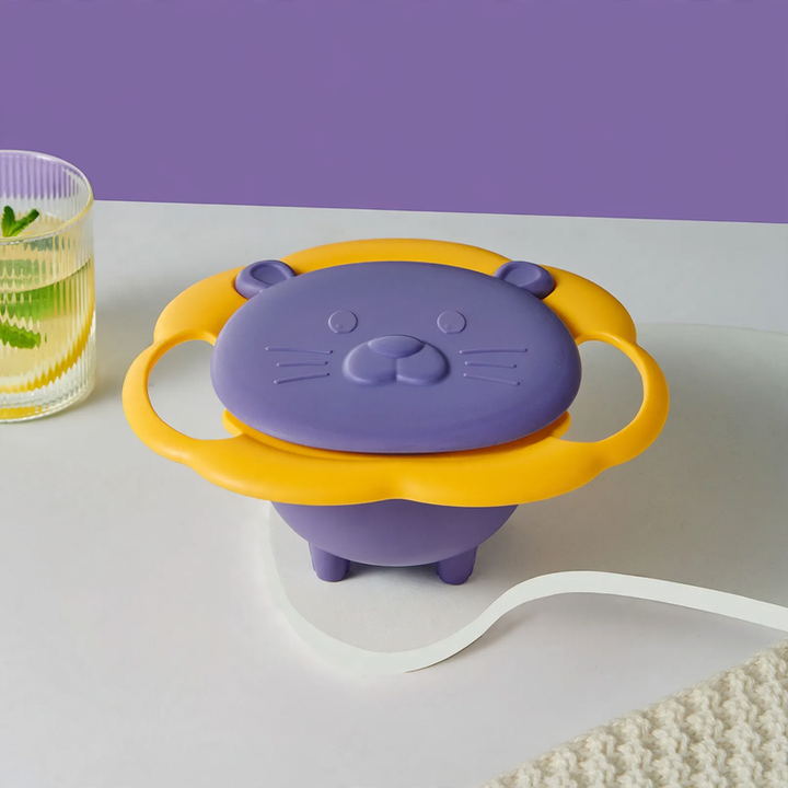 Rotating children's bowl, 19 cm, PP, non-slip