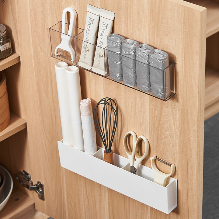 Wall-mounted storage box with compartments