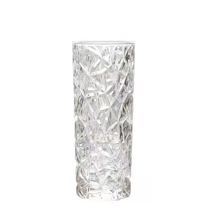 Glass cylinder flower vase, 18.5–28.5 cm, modern