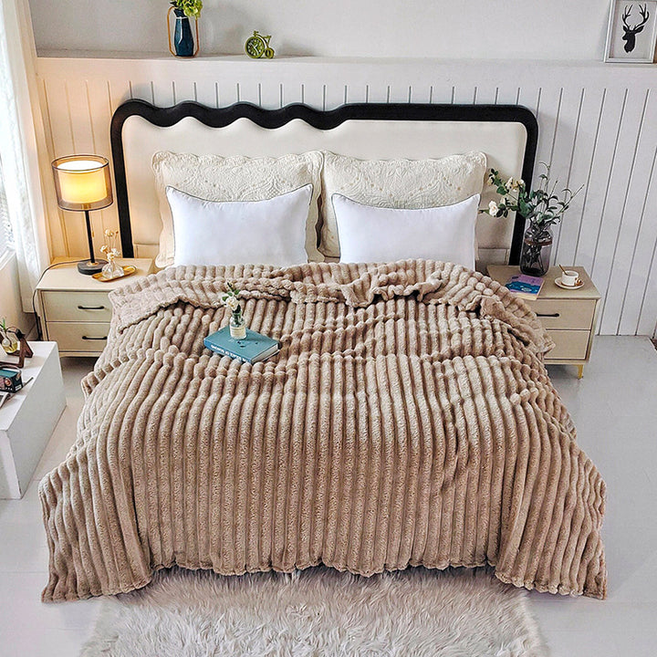 Coral fleece blanket, machine washable