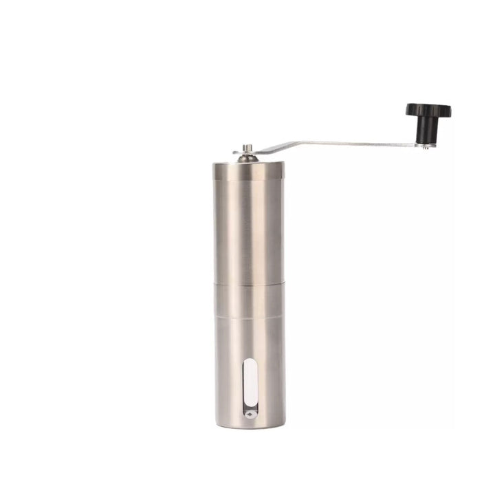 Manual coffee grinder with ceramic grinding mechanism, stainless steel