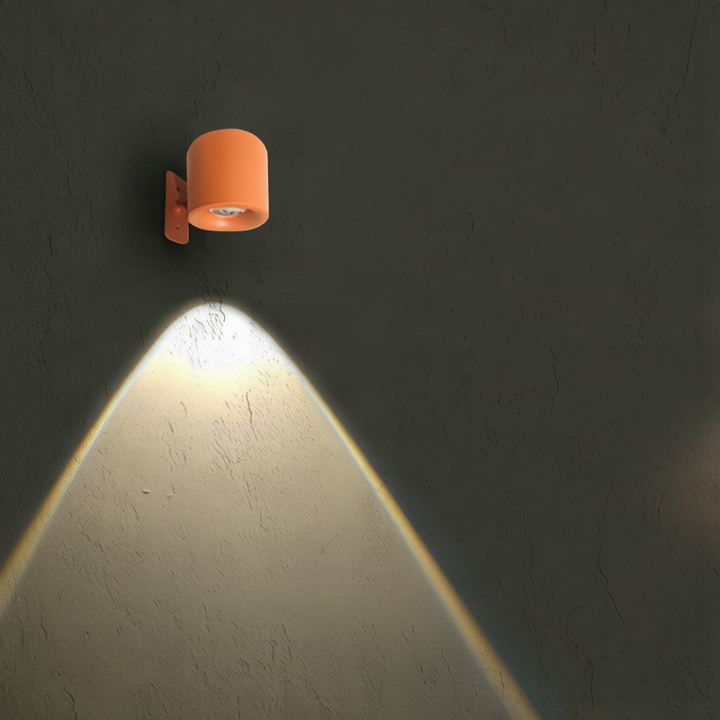 LED wall lamp with remote control and color selection