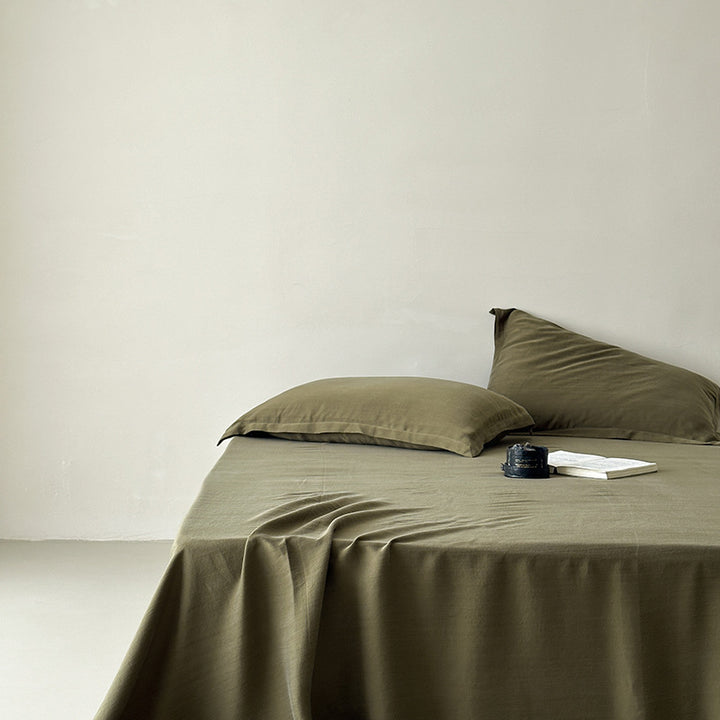 Bed linen made from lyocell fiber, stone-washed
