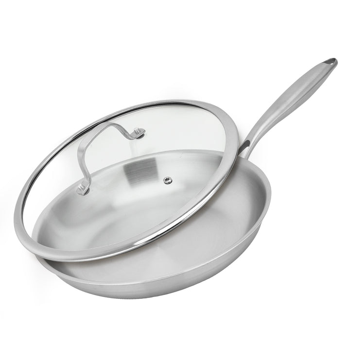 Sauté pan, 304 stainless steel, 3-ply