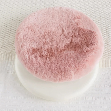 Round seat cushion made of cotton and linen