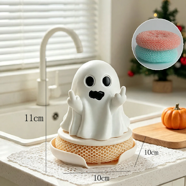 Top cleaner with interchangeable brush heads
