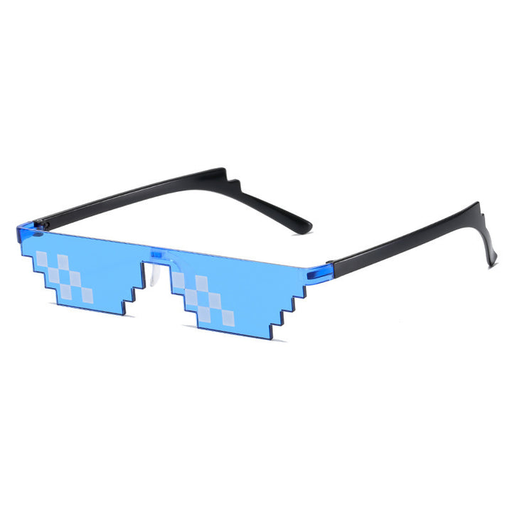 Pixel glasses with geometric pattern