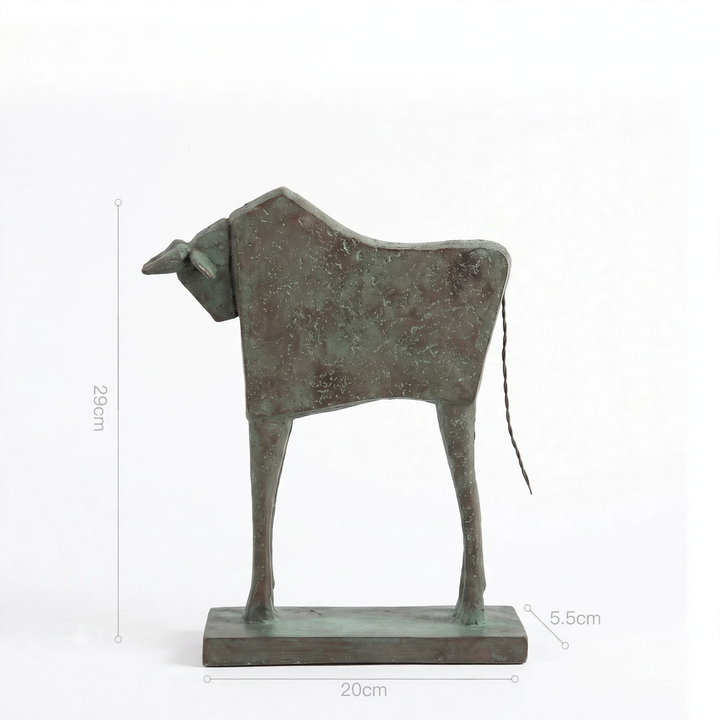 Animal sculpture made of resin, horse or cattle
