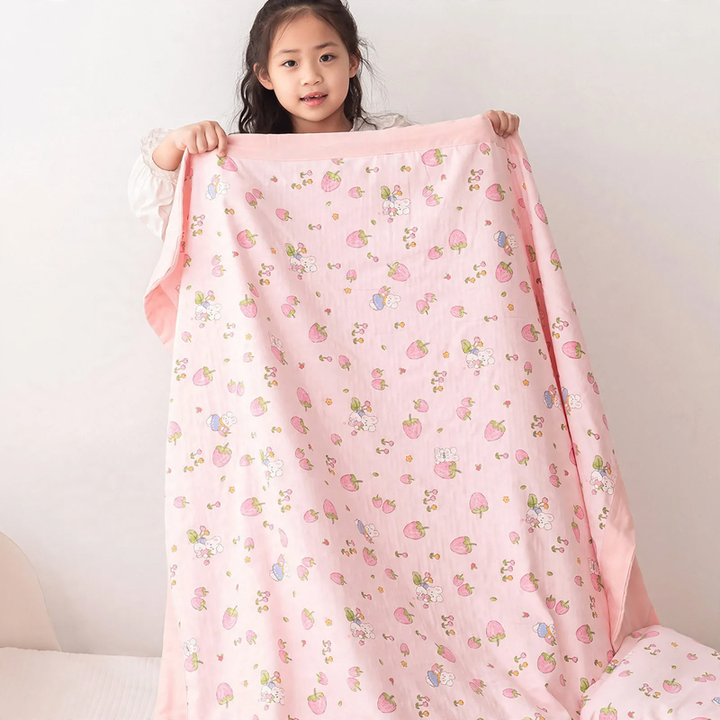 Cotton baby blanket, double gauze, 80×110 cm