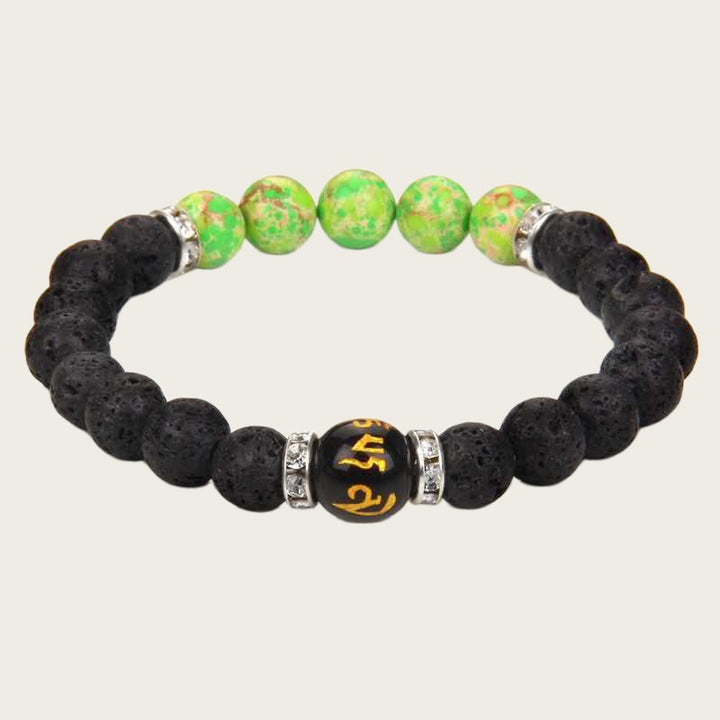 Beaded bracelet made of natural stones