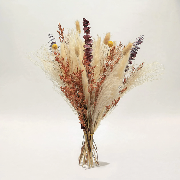 Dried flower bouquet, pampas and natural materials