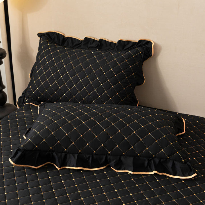 Bed skirt with ruffles, cotton, 1.8 m bed
