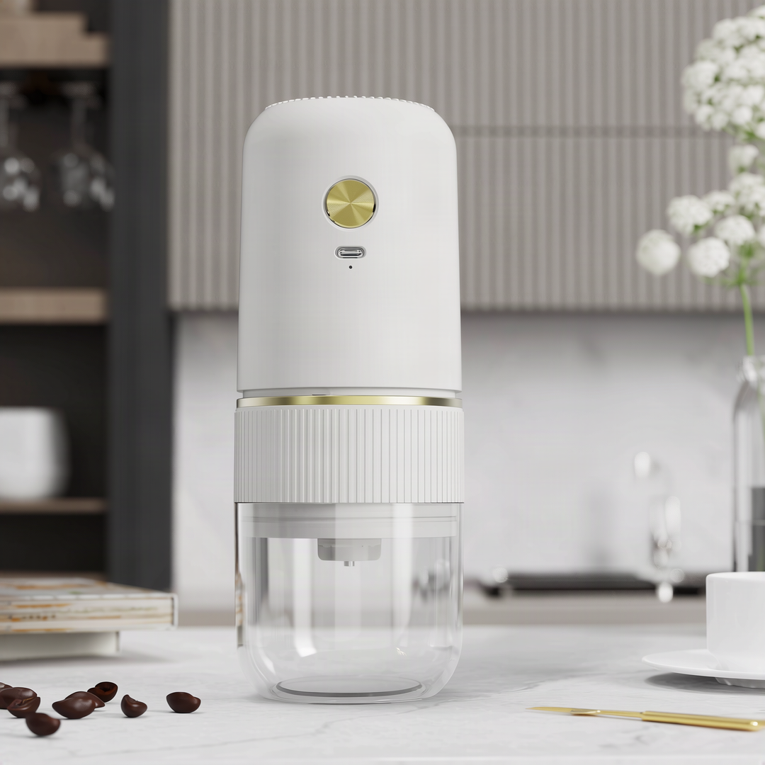 Manual coffee grinder made of stainless steel
