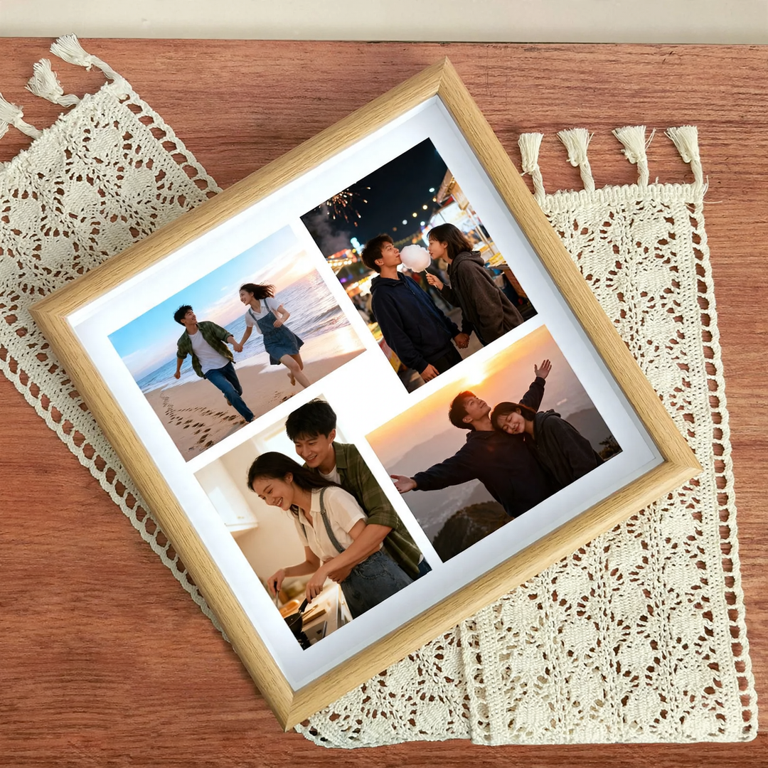 Wood picture frame, rectangular
